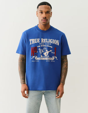 True Religion Ss True Vintage No1 Tee Mazarine Blue