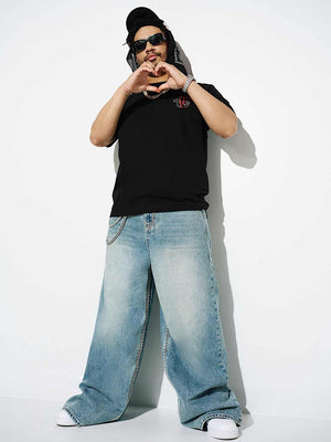 True Religion Jeans Mikey Super Qt Flap 32In Gridiron Blue Medium Wash