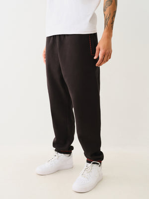 True Religion Super T Relaxed Jogger Black -Red-True Religion
