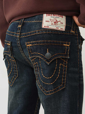 True Religion Jeans Ricky Flap Super T 34In Midnight Spark Dark Wash