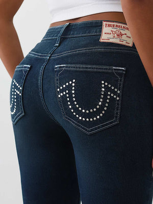 True Religion Jeans Jennie Crystal Sn Mr Skinny Dark Moutainside Wash