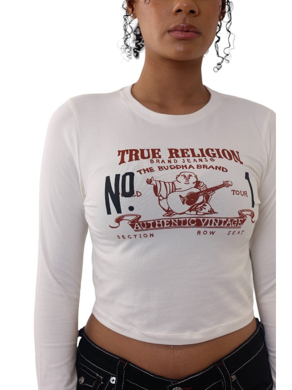 True Religion Baby T-Shirt Logo Winter White