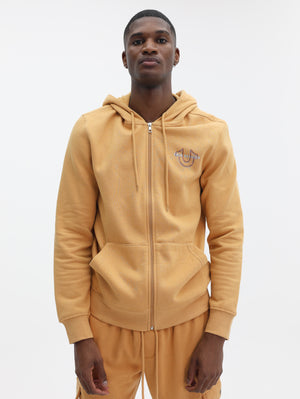 True Religion Multi Hs Zip Hoodie Oak Buff