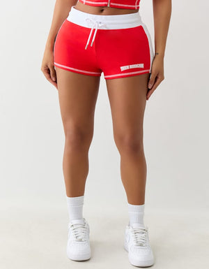 True Religion French Terry Hot Shorts Red / White