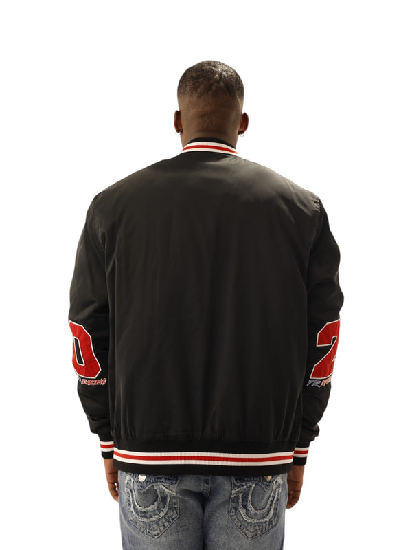 True Religion Racing Jacket Bomber Jet Black