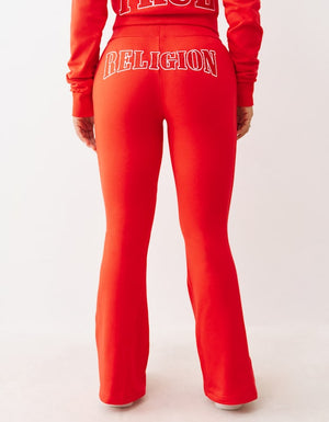 True Religion Mr Joey Flare Terry Pants Flame Scarlet