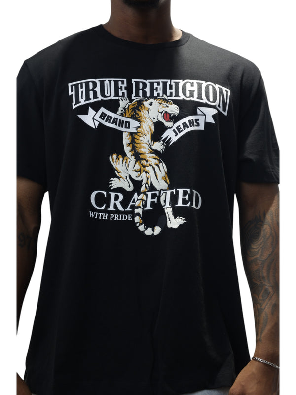 True Religion Relaxed Tiger T-Shirt Jet Black