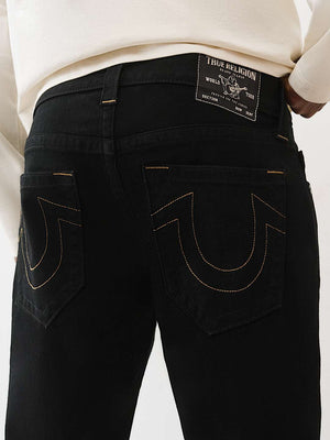 True Religion Jeans Geno Sn No Flap 32In Black Rinse