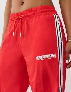 True Religion Mr Nylon Track Pants Flame Scarlet