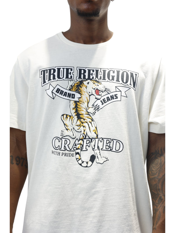 True Religion Relaxed Tiger T-Shirt Optic White