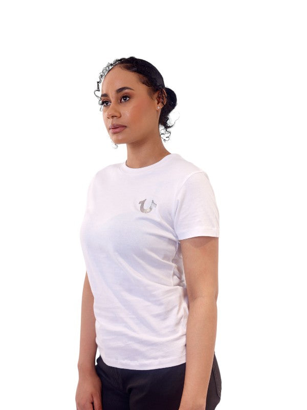 True Religion Slim T-Shirt Logo Optic White