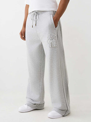 True Religion Sweatpants Rib Stitch Dept Baggy Heather Grey