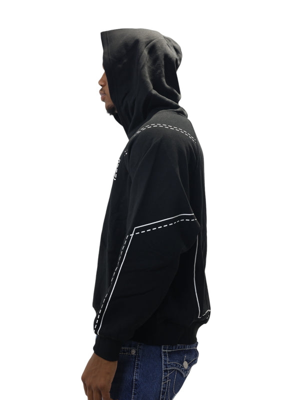 True Religion Printed Big T Hoodie Jet Black