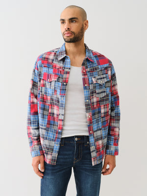 True Religion Sn Plaid Patchwork Western Multi-True Religion