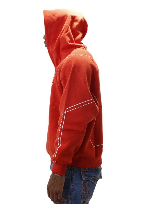 True Religion Printed Big T Hoodie Washed Red