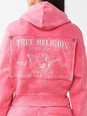 TRUE RELIGION JACKET VINTAGE WASH CAMELLIA ROSE