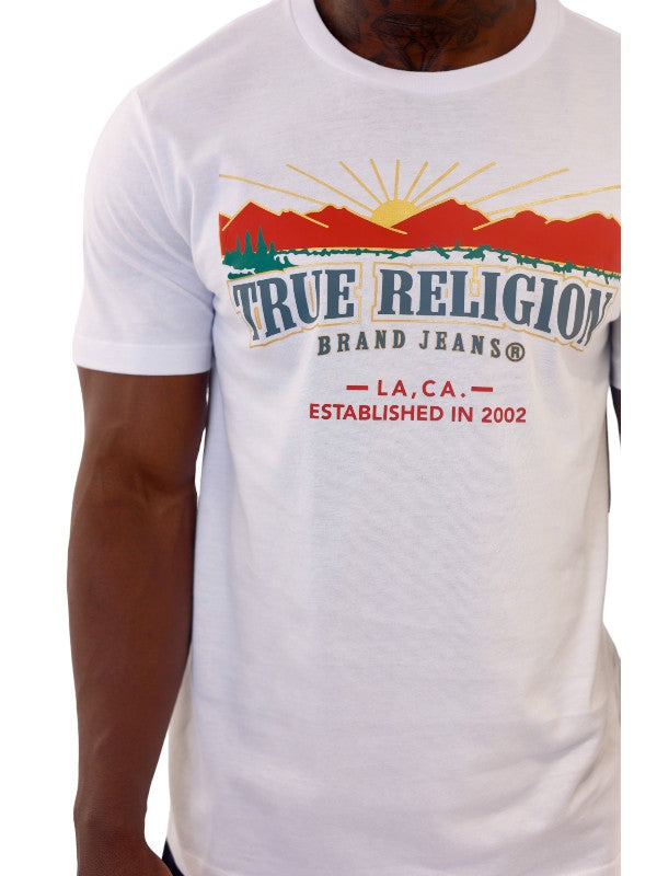 True Religion Explore T-Shirt Arch Logo Optic White