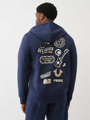 TRUE RELIGION JACKET PATCH EMB DRESS BLUE