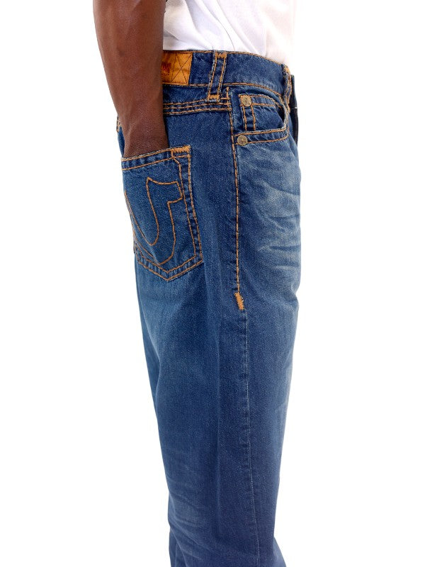 True Religion Ricki Jeans Relaxed Straight Ghost Wave