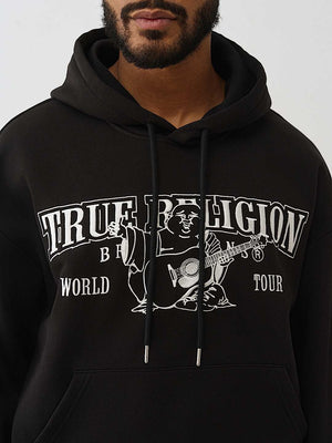 True Religion Hoodie Boxy Logo Jet Black