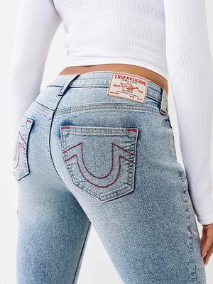 TRUE RELIGION JEANS JENNIE SN NF SKINNY LIGHT ODYSSEY WASH