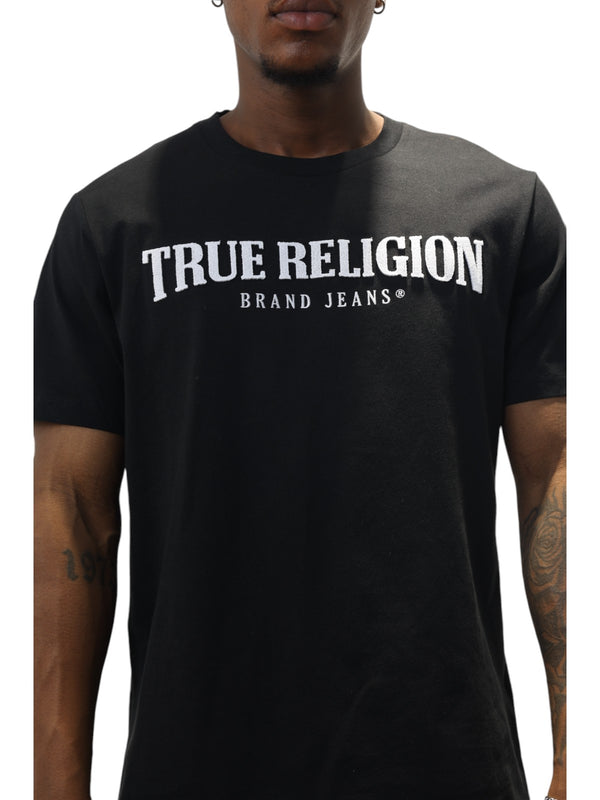 True Religion Pile Arch Logo T-Shirt Jet Black