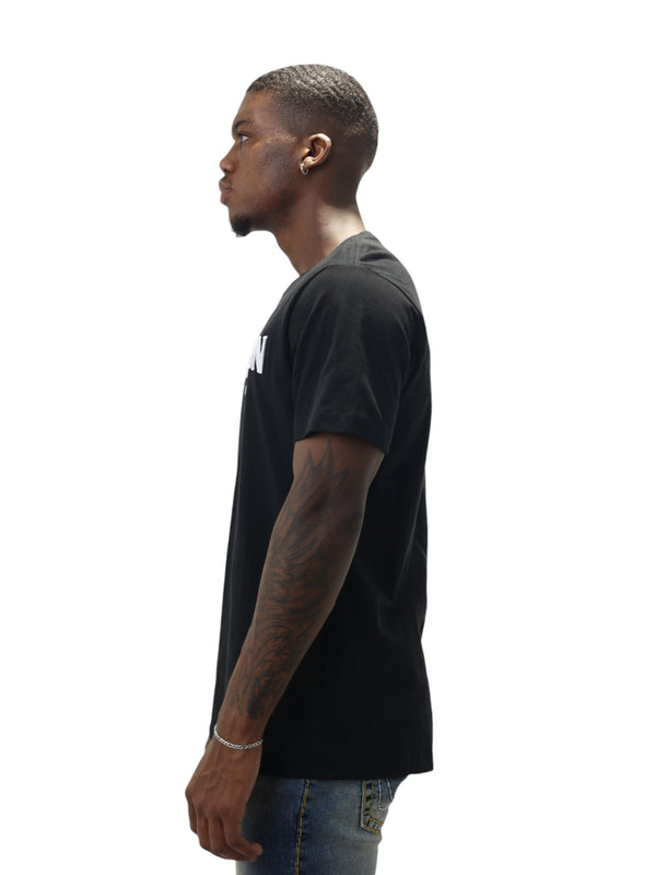 True Religion Pile Arch Logo T-Shirt Jet Black