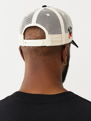 True Religion Varsity Trucker Cap Black/White