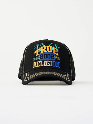 TRUE RELIGION CAP HS WORLD TOUR TRUCKER JET BLACK