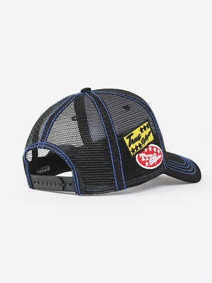 TRUE RELIGION CAP CONTRAST TRUCKER JET BLACK