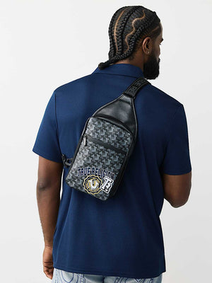 True Religion Bag Patch Sling Jet Black