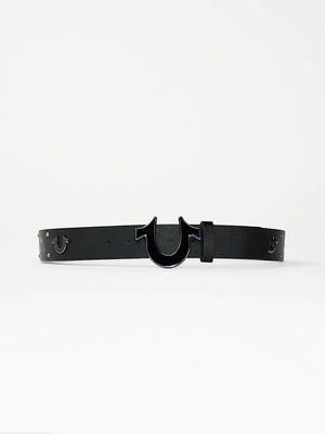 TRUE RELIGION BELT ALL OVER HS JET BLACK