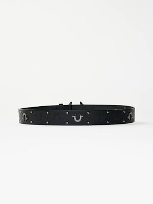 TRUE RELIGION BELT ALL OVER HS JET BLACK