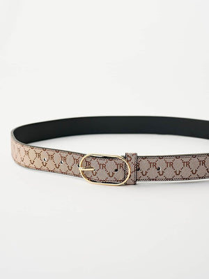 TRUE RELIGION BELT  HS AOP LIGHT BROWN