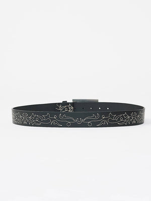 TRUE RELIGION BELT HS STITCH JET BLACK