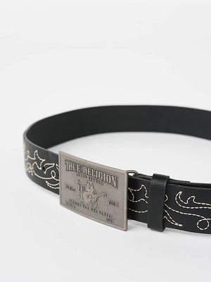 TRUE RELIGION BELT HS STITCH JET BLACK