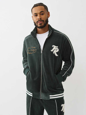 True Religion Jacket Velour Track Green Gables