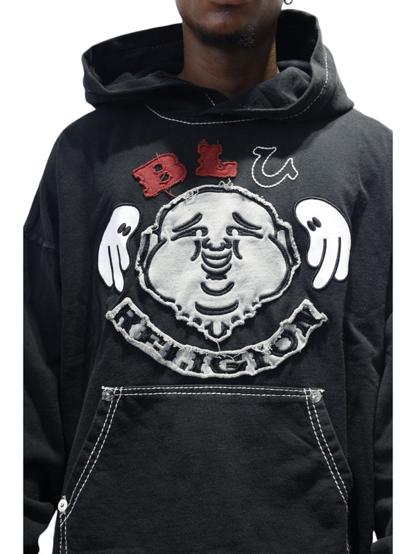 True Religion Blu X Tr Hoodie Faint Black