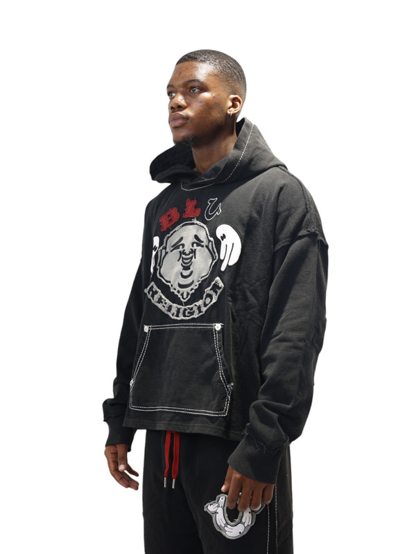 True Religion Blu X Tr Hoodie Faint Black