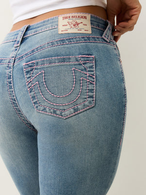 True Religion Billie Mid Rise Straight Big T California Poppy-True Religion