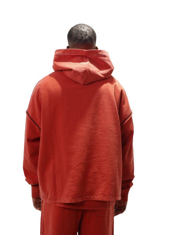 True Religion Blu X Tr Hoodie Washed Red