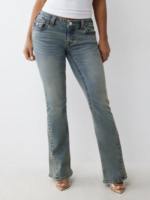 True Religion Joey Low Rise Flare Flap Medium Vintage-True Religion