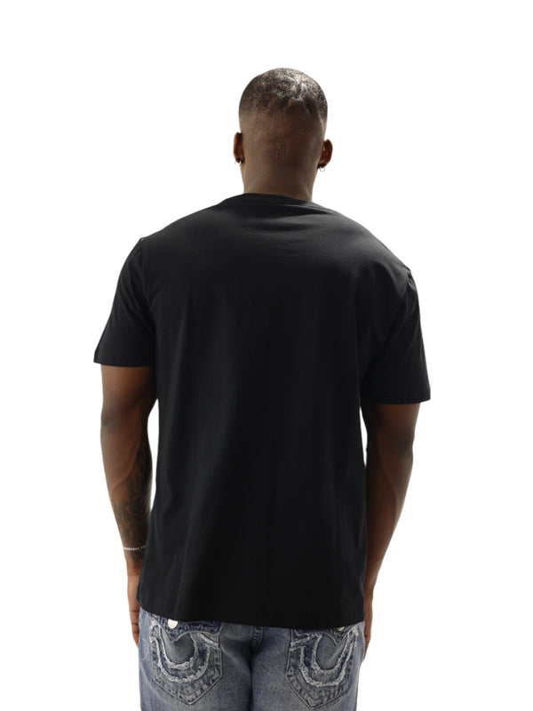 True Religion Paisley T-Shirt Flock Jet Black