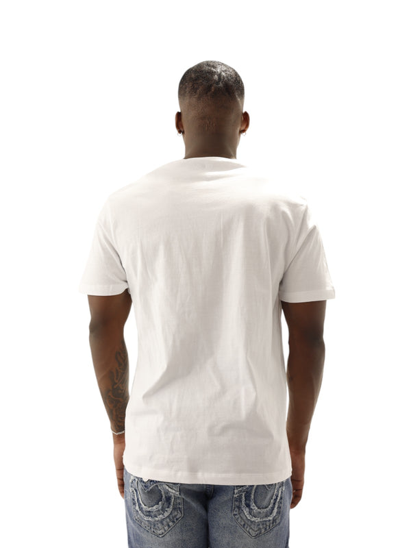 True Religion Paisley T-Shirt Flock Optic White