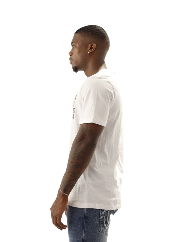 True Religion Paisley T-Shirt Flock Optic White