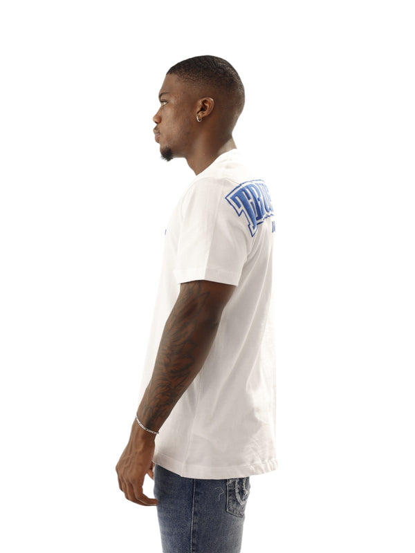 True Religion Relaxed T-Shirt Overseam Puff Optic White