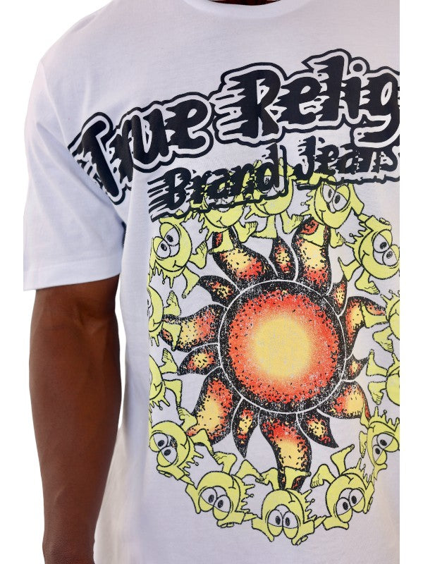 True Religion Relaxed T-Shirt Blazing Shoey Optic White