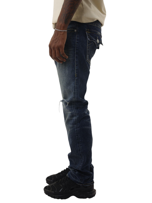 True Religion Ricky Champlain Rips Dark Wash