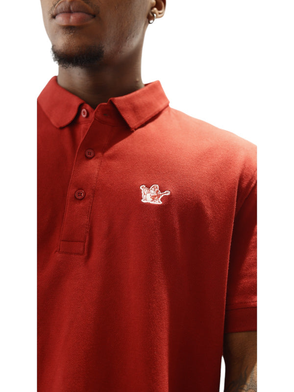 True Religion Relaxed Buddha Golfer Patch Red Dahlia