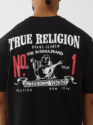 True Religion T-Shirt Ss Number One Srs Jet Black